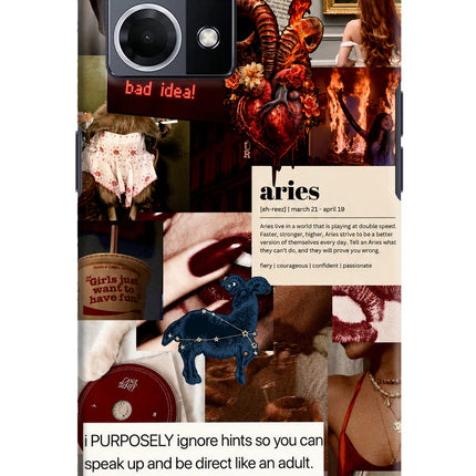 Zodiac Aries Oppo F21 Pro 4G Hard Case Back Cover by Casekaro