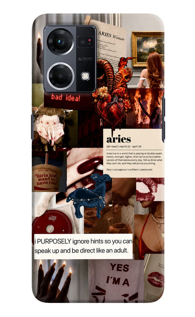 Zodiac Aries Oppo F21 Pro 4G Hard Case Back Cover by Casekaro