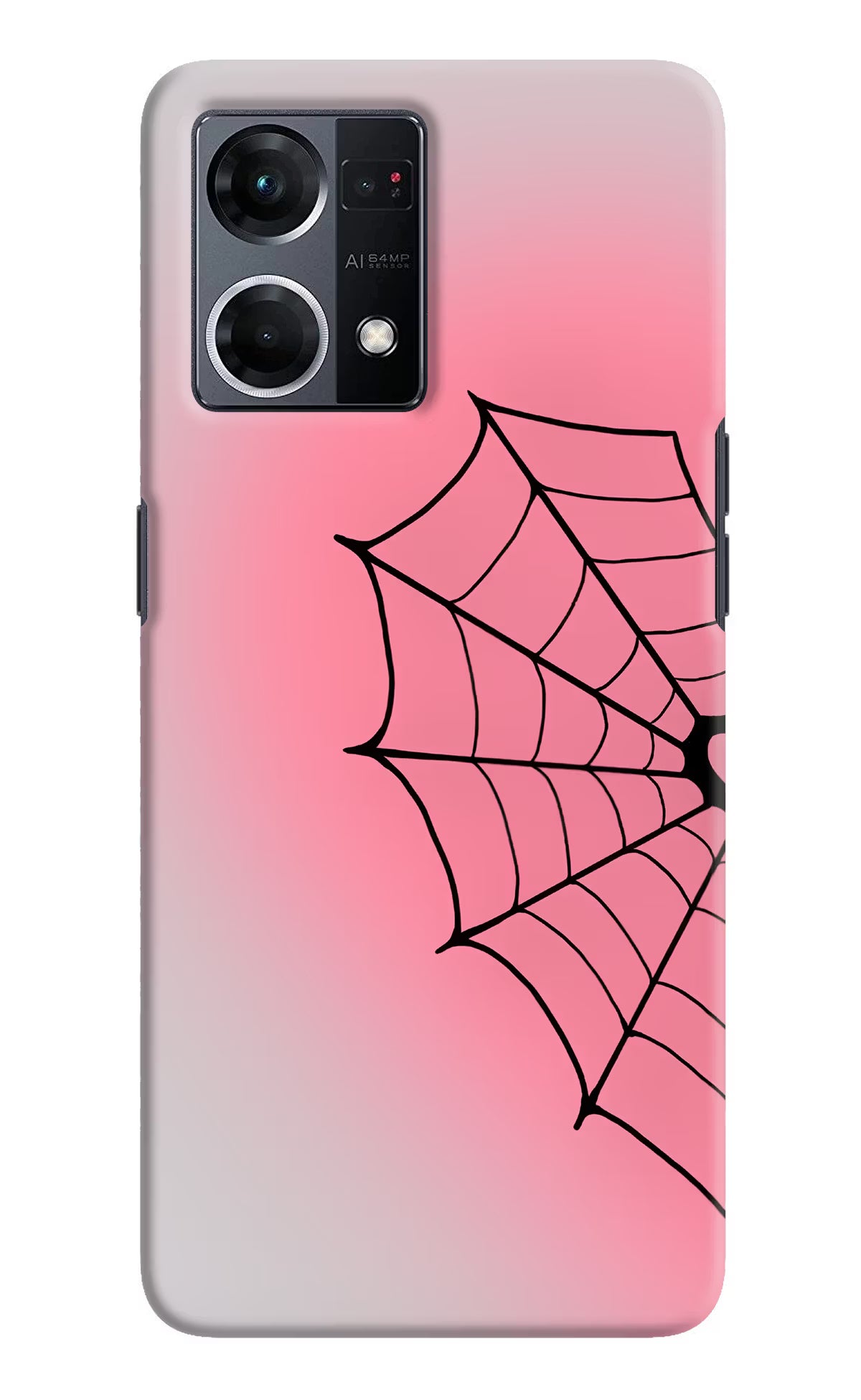 Pink Web Oppo F21 Pro 4G Back Cover