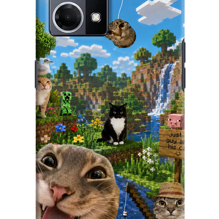 Minecraft Cat Chaos Oppo F21 Pro 4G Hard Case Back Cover by Casekaro