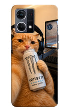Gamer Cat Energy Oppo F21 Pro 4G Hard Case Back Cover by Casekaro