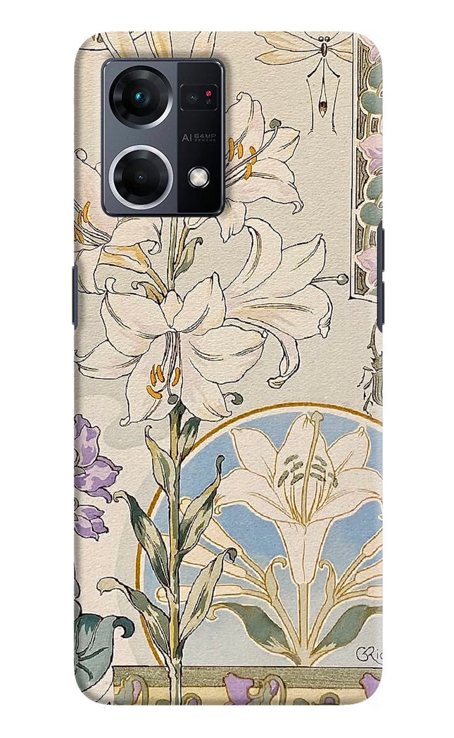 White Lily Oppo F21 Pro 4G Hard Case Back Cover by Casekaro