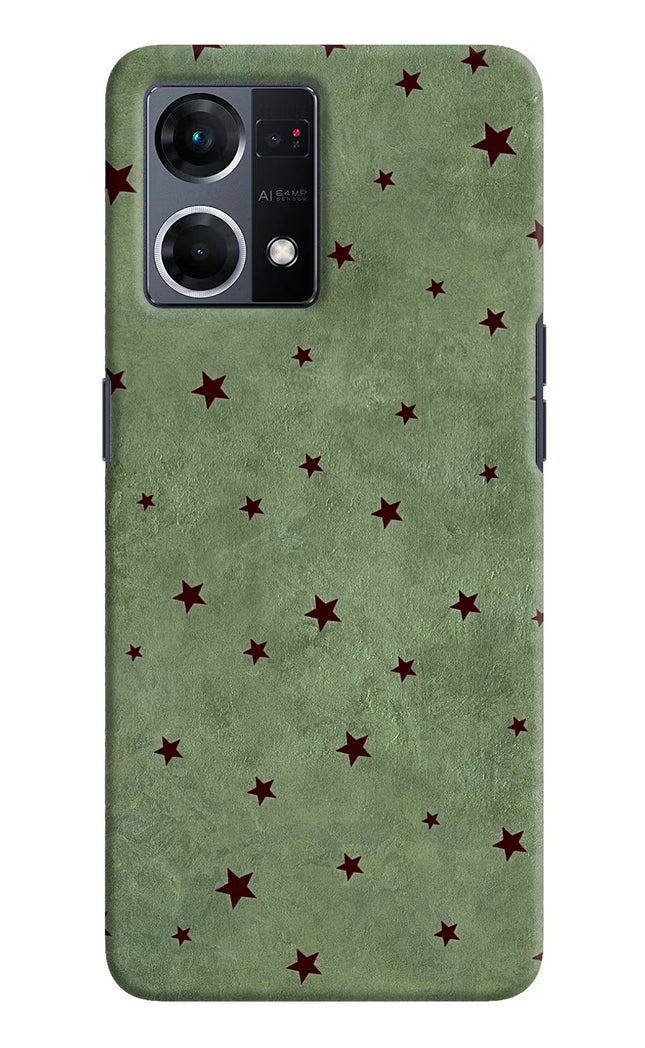 Green Stars Oppo F21 Pro 4G Hard Case Back Cover by Casekaro