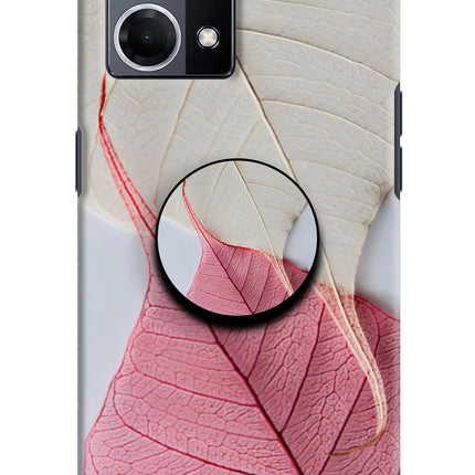 White Pink Leaf Oppo F21 Pro 4G Pop Case by Casekaro