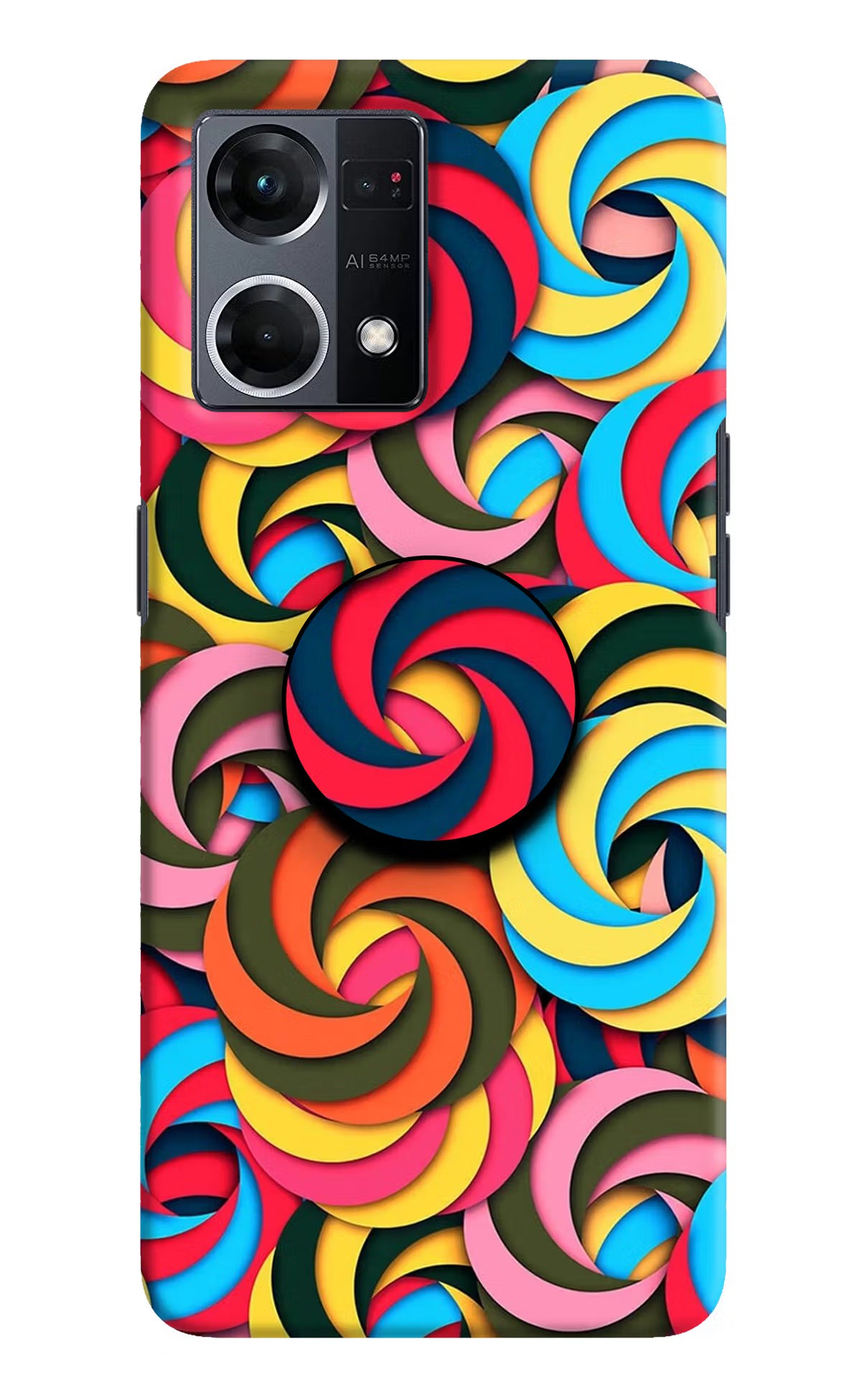 Spiral Pattern Oppo F21 Pro 4G Pop Case by Casekaro