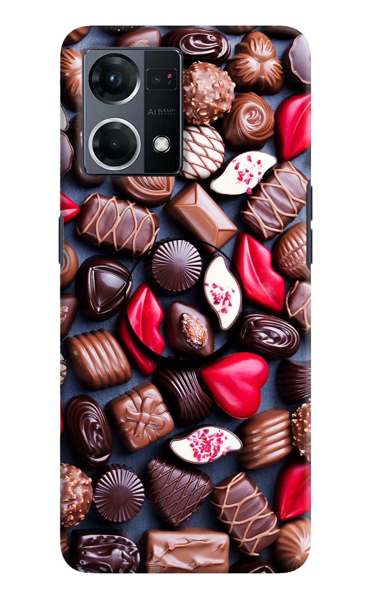 Chocolates Oppo F21 Pro 4G Pop Case by Casekaro