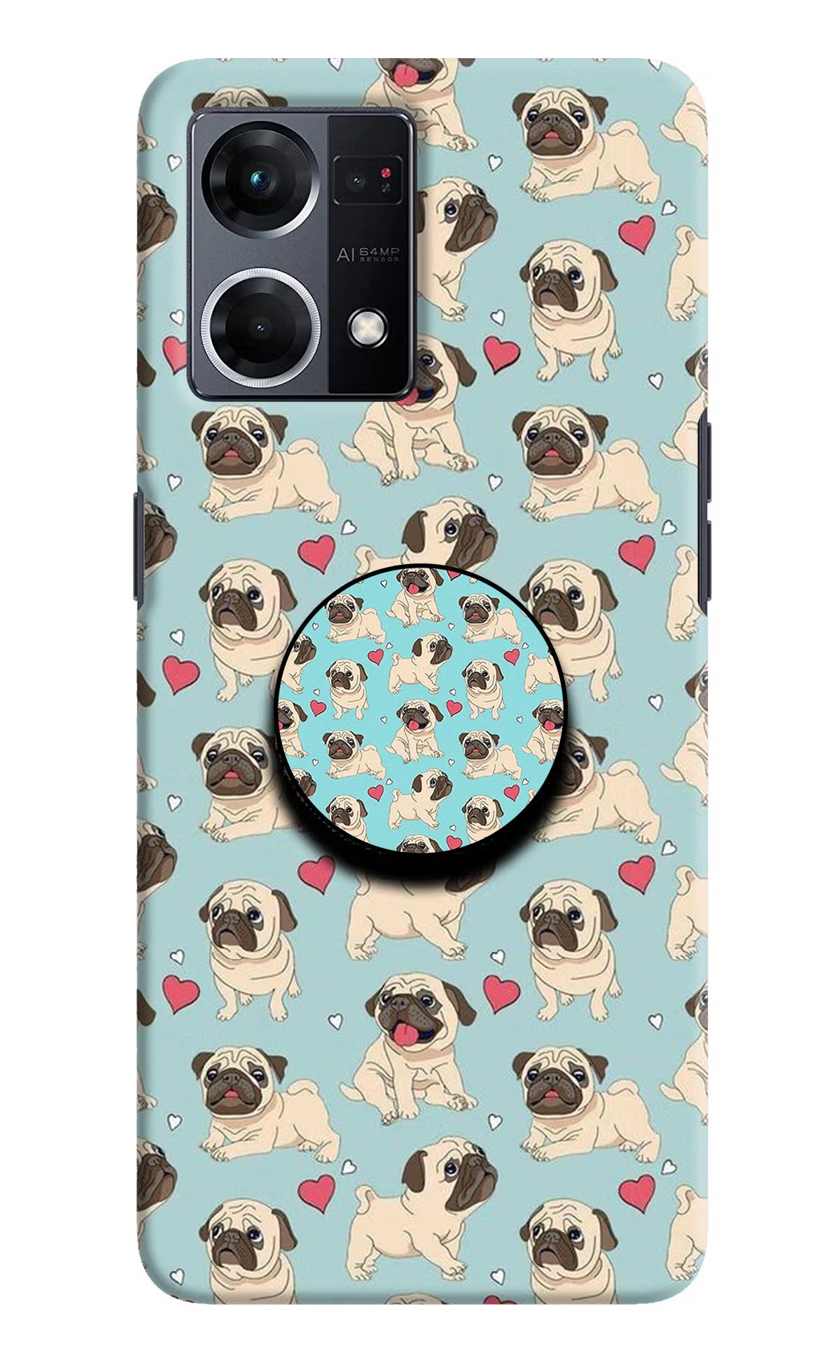 Pug Dog Oppo F21 Pro 4G Pop Case by Casekaro