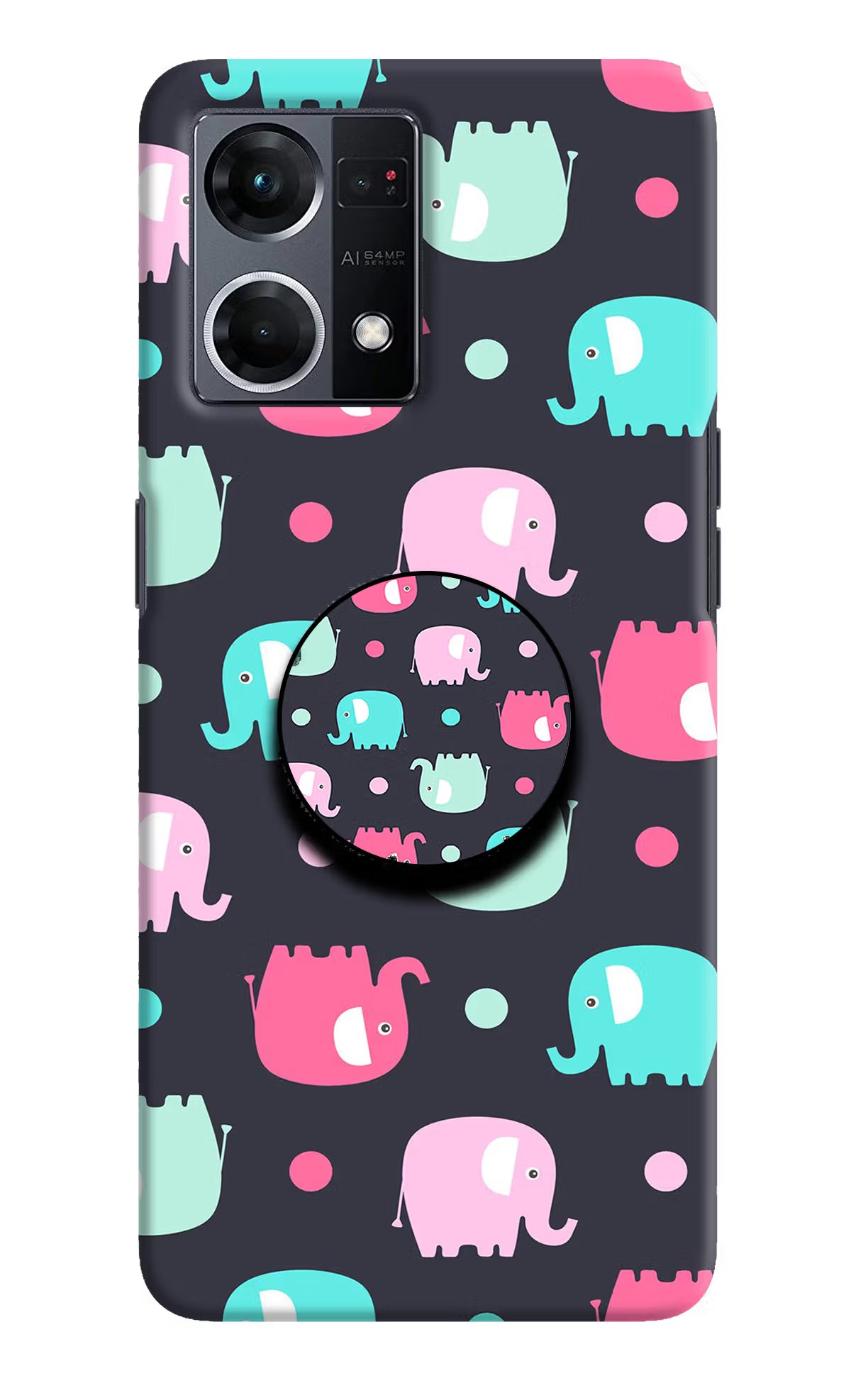 Baby Elephants Oppo F21 Pro 4G Pop Case by Casekaro