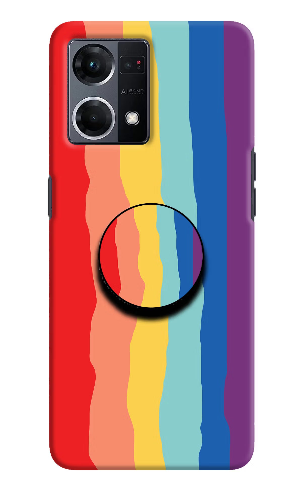 Rainbow Oppo F21 Pro 4G Pop Case by Casekaro