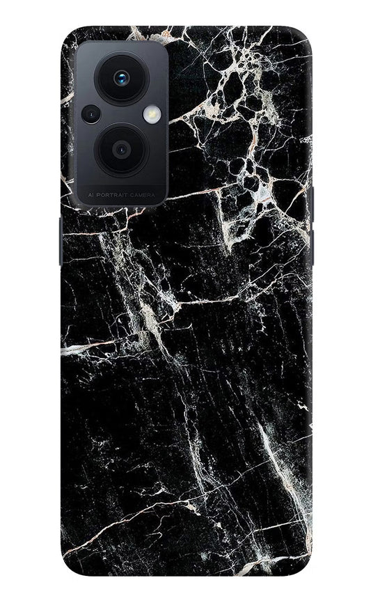 Black Marble Texture Oppo F21 Pro 5G Hard Case Back Cover by Casekaro