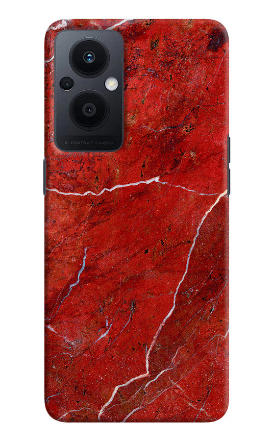 Red Marble Design Oppo F21 Pro 5G Hard Case Back Cover by Casekaro