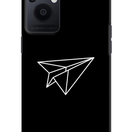Paper Plane White Oppo F21 Pro 5G Hard Case Back Cover by Casekaro