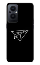Paper Plane White Oppo F21 Pro 5G Hard Case Back Cover by Casekaro