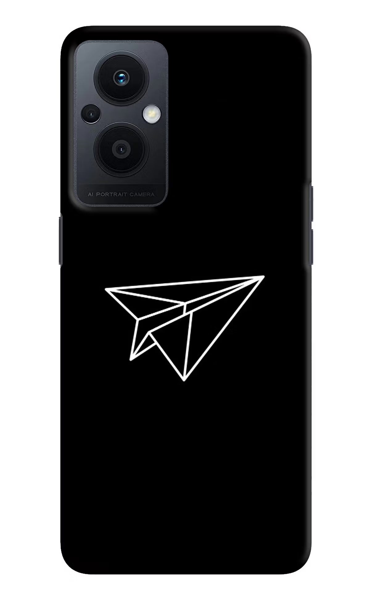 Paper Plane White Oppo F21 Pro 5G Hard Case Back Cover by Casekaro