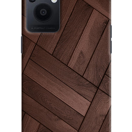 Wooden Texture Design Oppo F21 Pro 5G Hard Case Back Cover by Casekaro