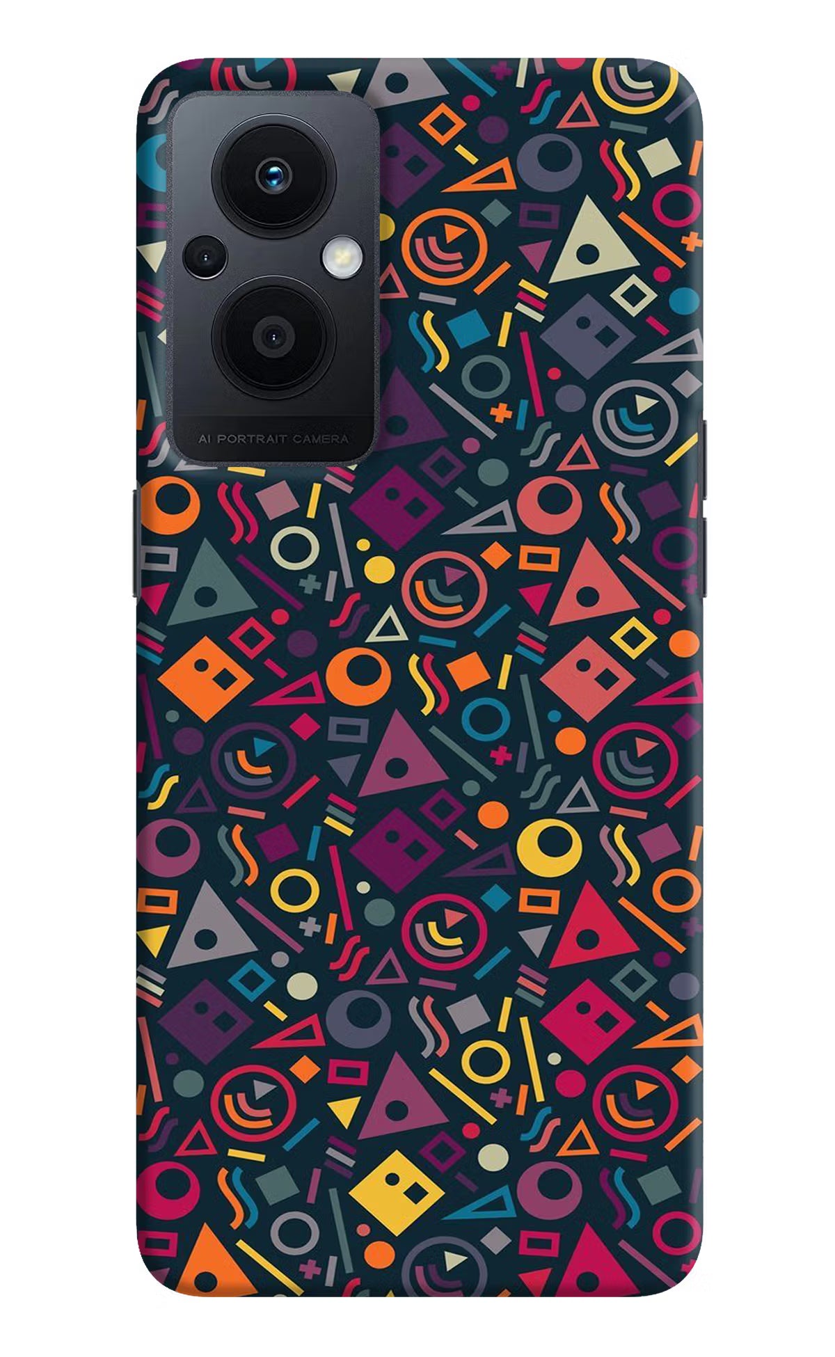 Geometric Abstract Oppo F21 Pro 5G Hard Case Back Cover by Casekaro