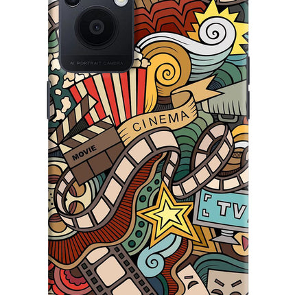 Cinema Abstract Oppo F21 Pro 5G Hard Case Back Cover by Casekaro