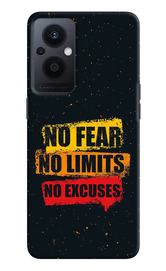 No Fear No Limits No Excuse Oppo F21 Pro 5G Hard Case Back Cover by Casekaro