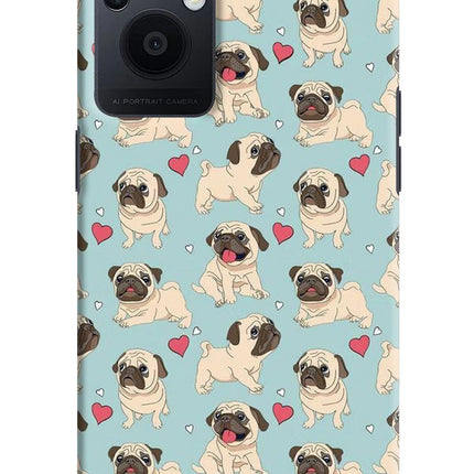 Pug Dog Oppo F21 Pro 5G Hard Case Back Cover by Casekaro