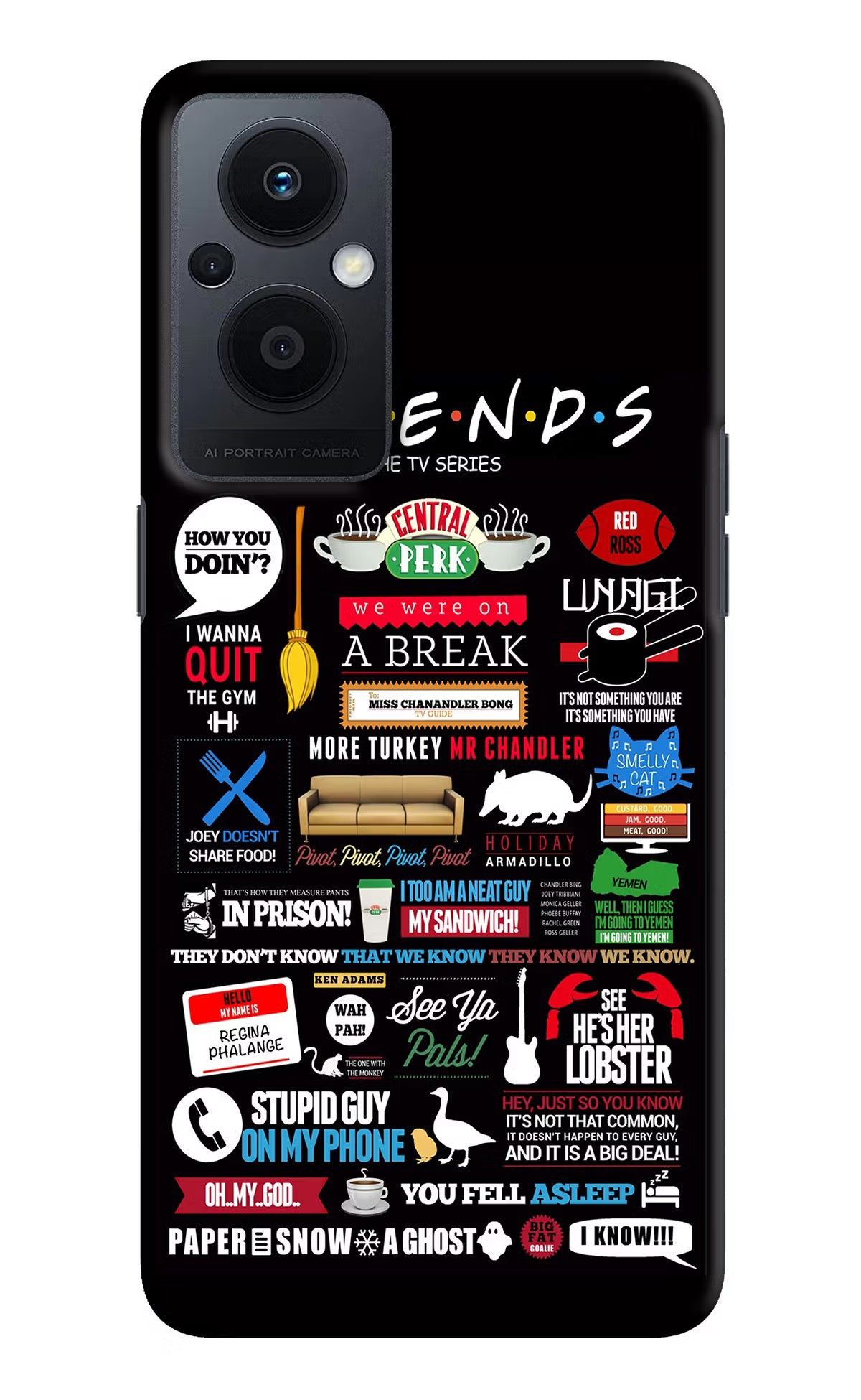 FRIENDS Oppo F21 Pro 5G Hard Case Back Cover by Casekaro
