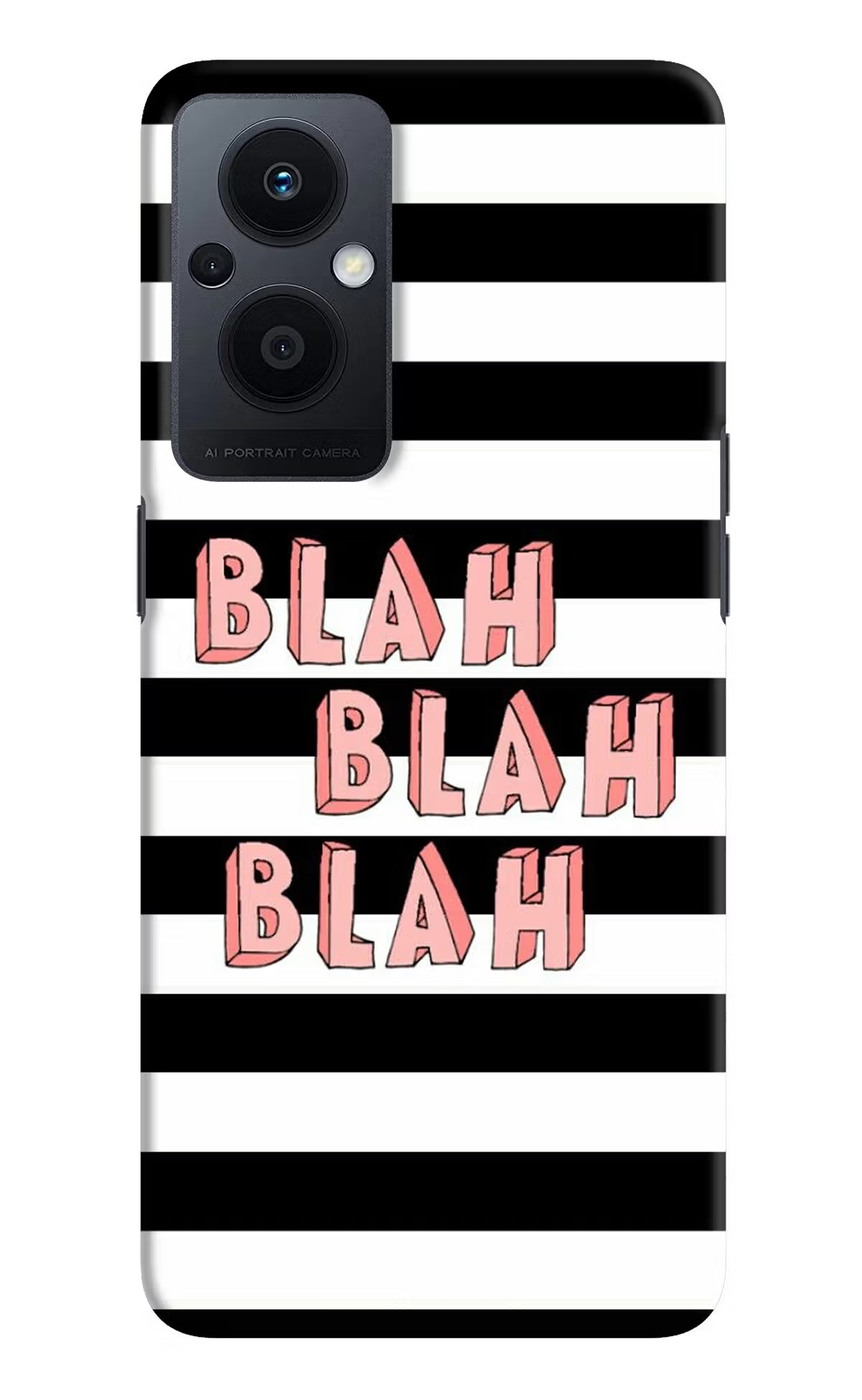 Blah Blah Blah Oppo F21 Pro 5G Hard Case Back Cover by Casekaro