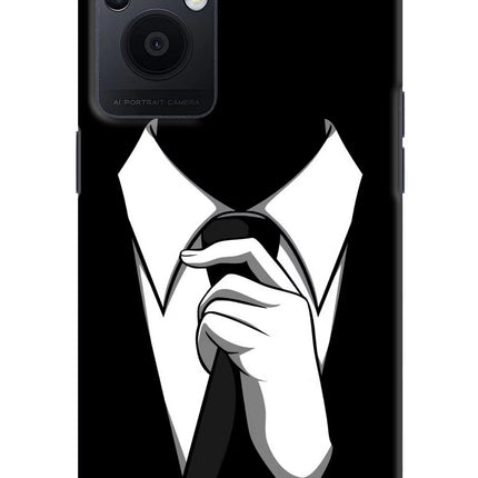 Black Tie Oppo F21 Pro 5G Hard Case Back Cover by Casekaro