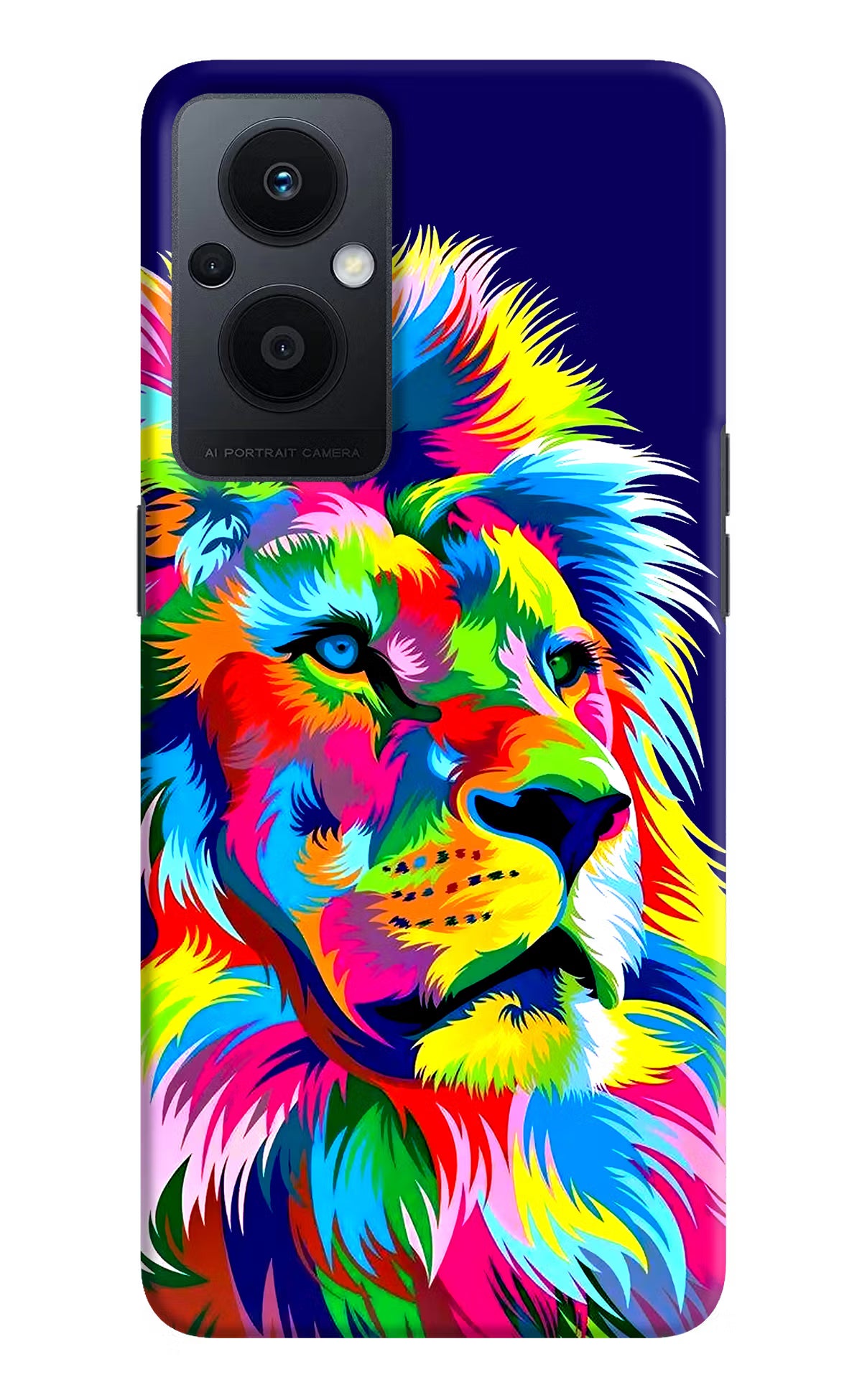 Vector Art Lion Oppo F21 Pro 5G Hard Case Back Cover by Casekaro