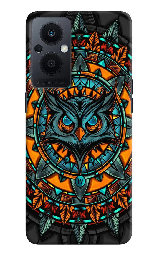 Angry Owl Art Oppo F21 Pro 5G Hard Case Back Cover by Casekaro