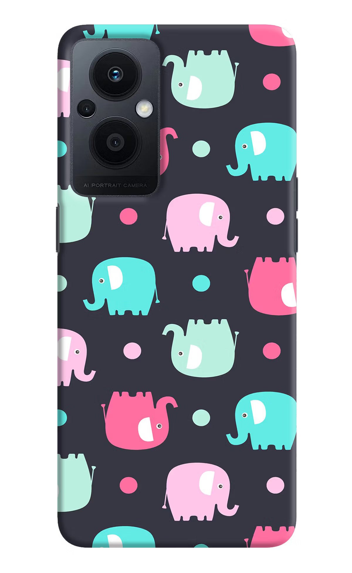 Elephants Oppo F21 Pro 5G Hard Case Back Cover by Casekaro