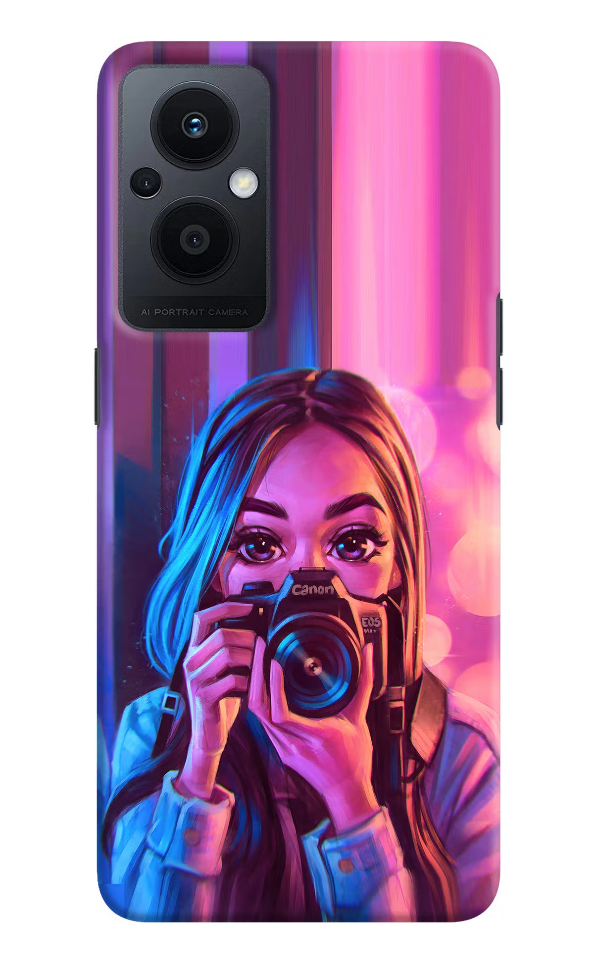 Girl Photographer Oppo F21 Pro 5G Hard Case Back Cover by Casekaro