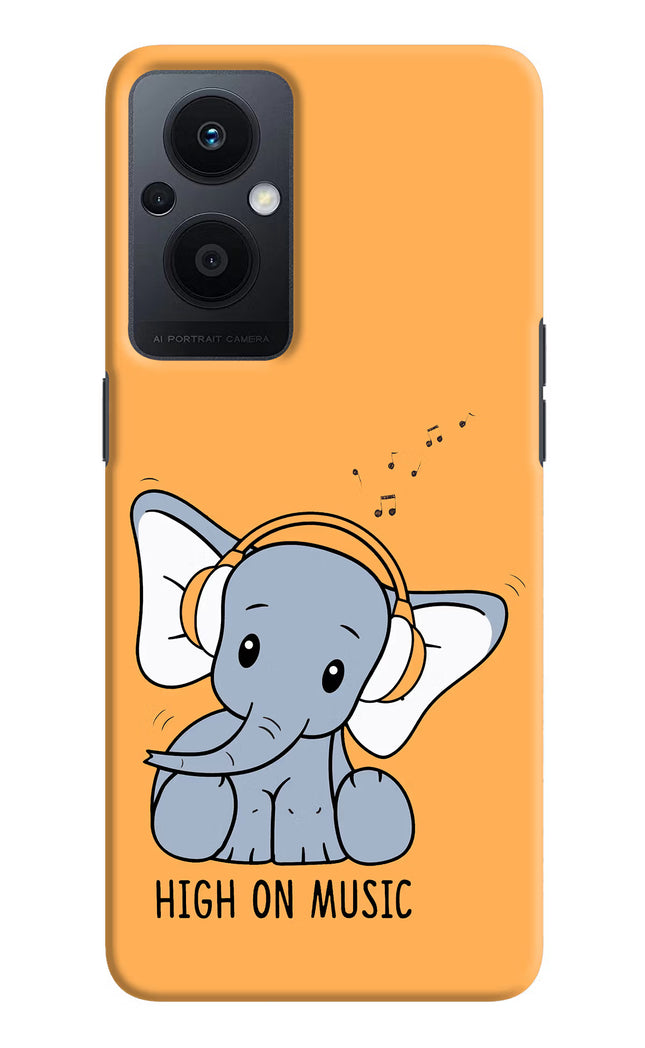 High On Music Oppo F21 Pro 5G Hard Case Back Cover by Casekaro