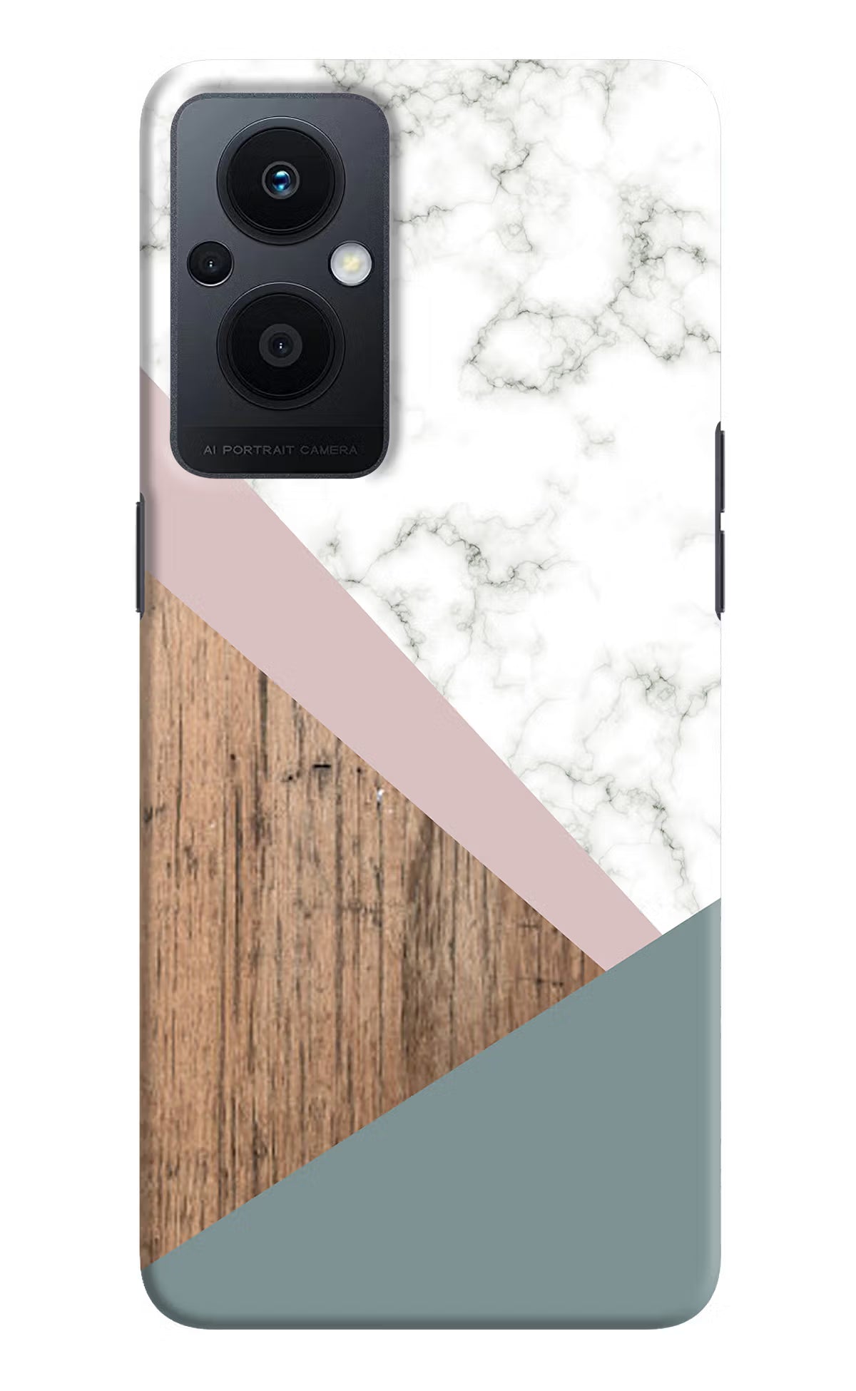 Marble wood Abstract Oppo F21 Pro 5G Hard Case Back Cover by Casekaro