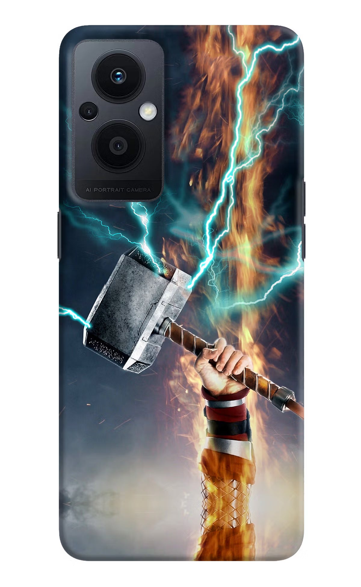 Thor Hammer Mjolnir Oppo F21 Pro 5G Hard Case Back Cover by Casekaro