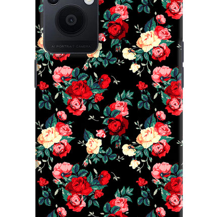 Rose Pattern Oppo F21 Pro 5G Hard Case Back Cover by Casekaro