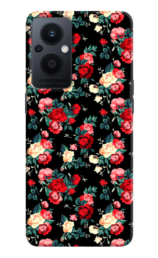 Rose Pattern Oppo F21 Pro 5G Hard Case Back Cover by Casekaro