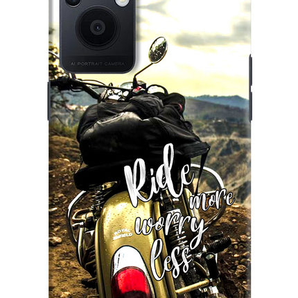 Ride More Worry Less Oppo F21 Pro 5G Hard Case Back Cover by Casekaro