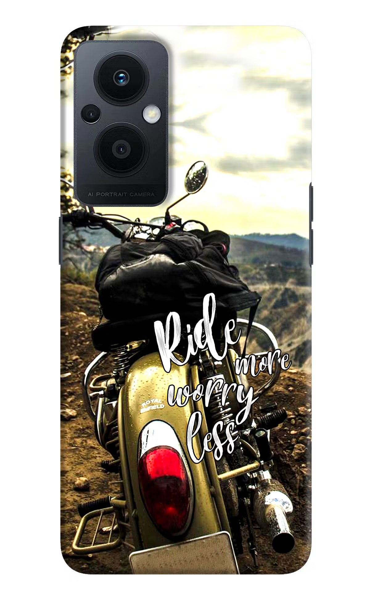 Ride More Worry Less Oppo F21 Pro 5G Hard Case Back Cover by Casekaro