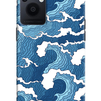 Blue Waves Oppo F21 Pro 5G Hard Case Back Cover by Casekaro