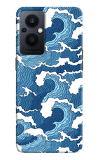 Blue Waves Oppo F21 Pro 5G Hard Case Back Cover by Casekaro