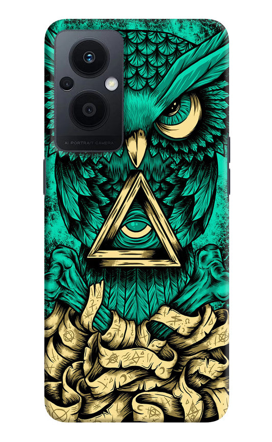 Green Owl Oppo F21 Pro 5G Hard Case Back Cover by Casekaro
