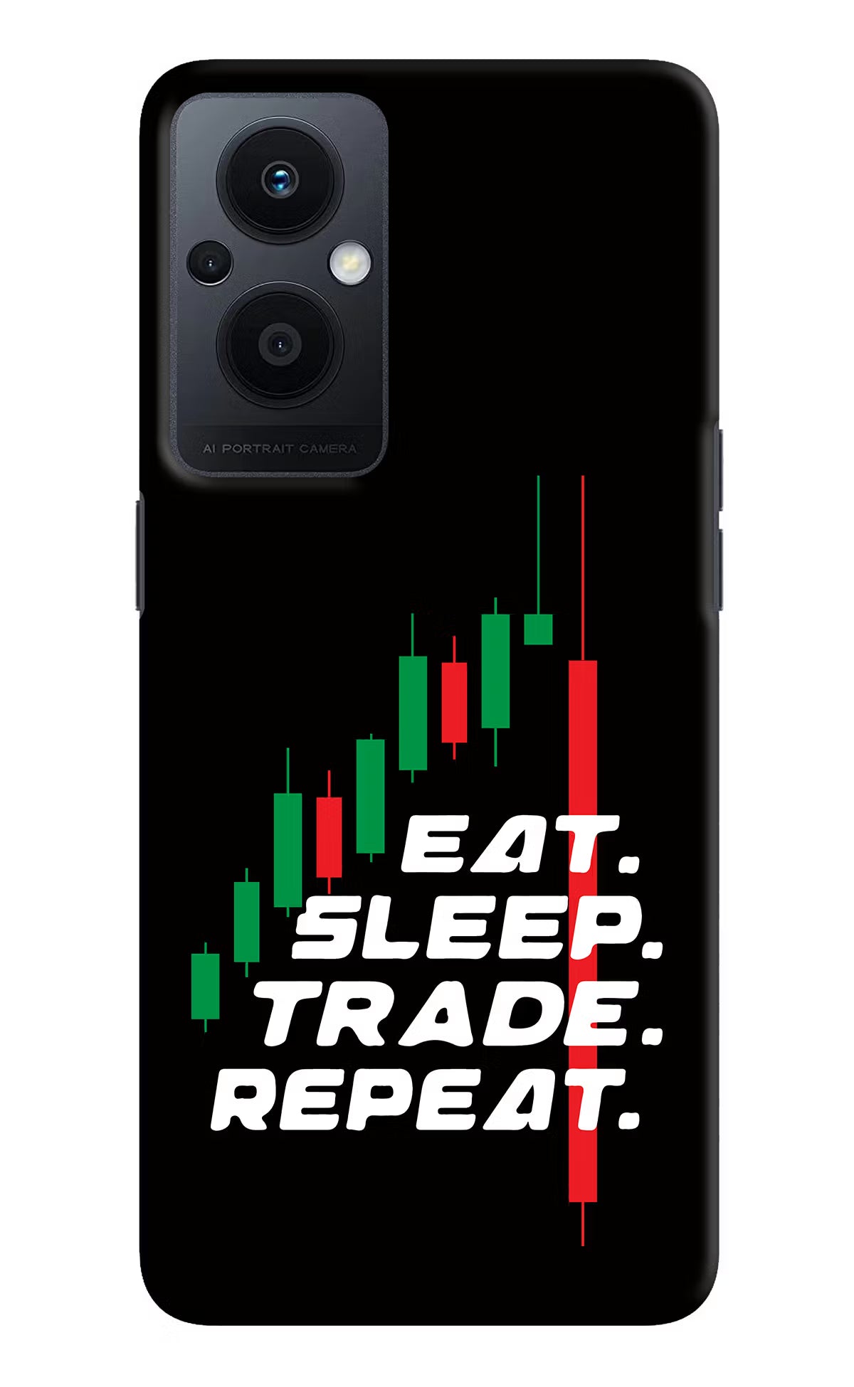 Eat Sleep Trade Repeat Oppo F21 Pro 5G Hard Case Back Cover by Casekaro