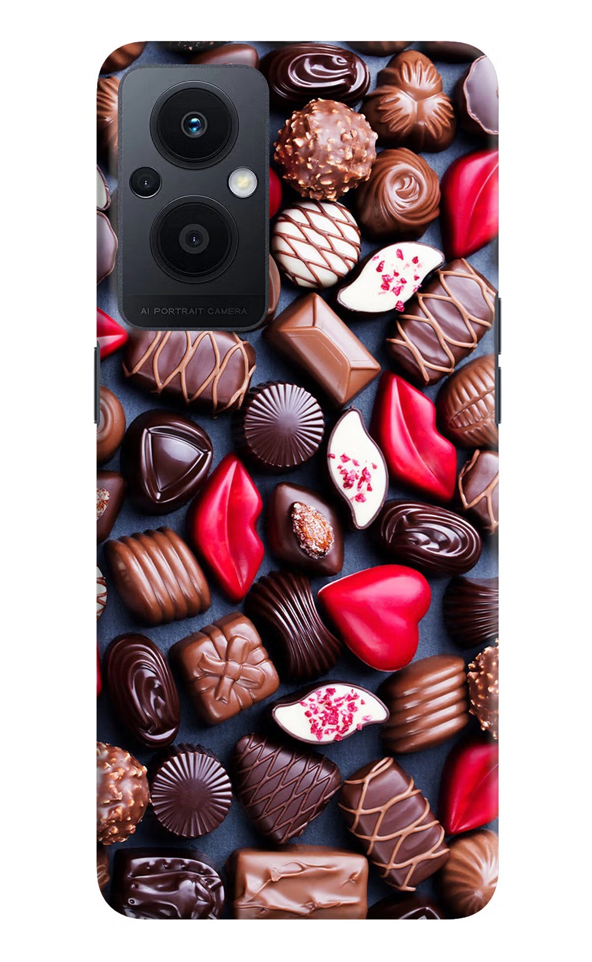 Chocolates Oppo F21 Pro 5G Hard Case Back Cover by Casekaro