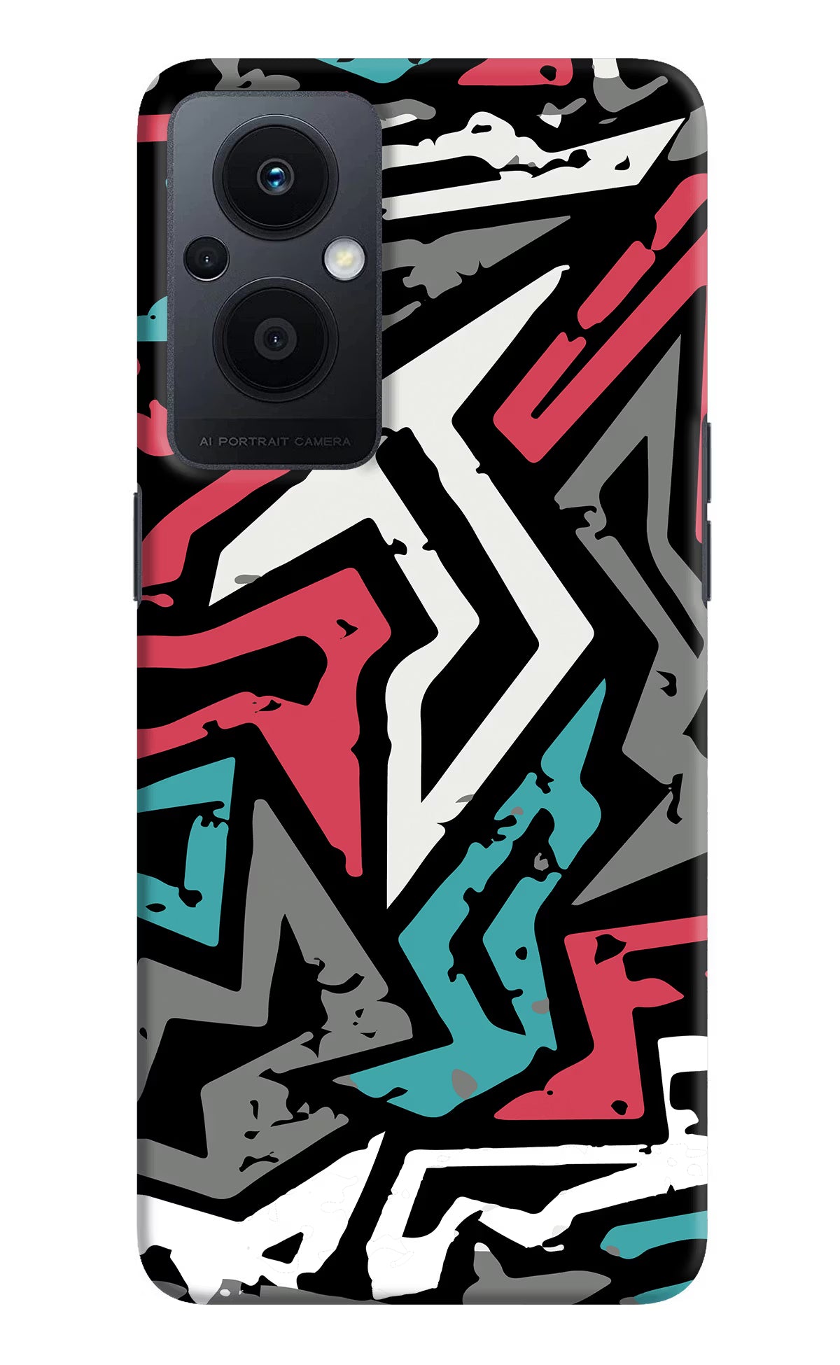Geometric Graffiti Oppo F21 Pro 5G Hard Case Back Cover by Casekaro