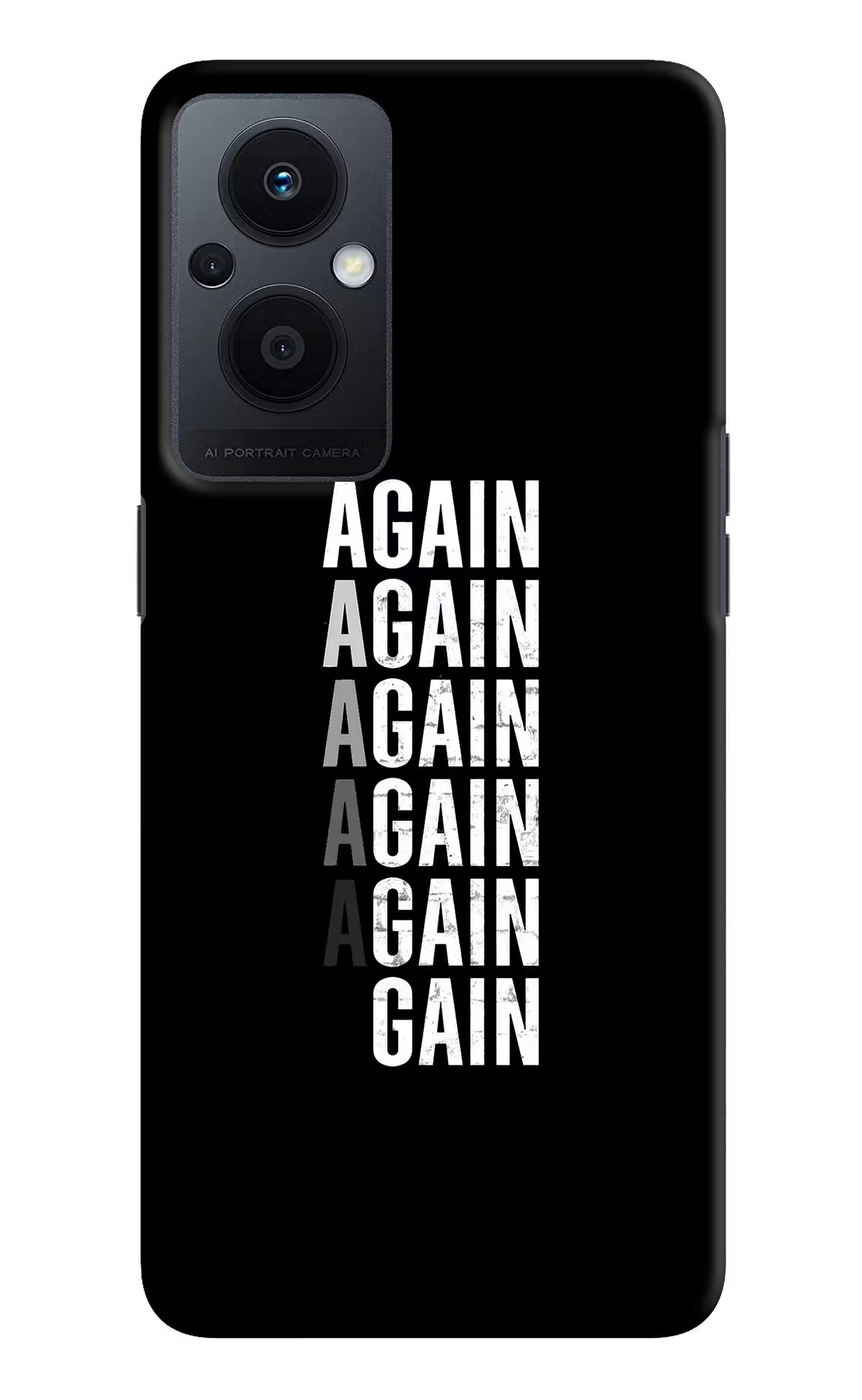 Again Again Gain Oppo F21 Pro 5G Hard Case Back Cover by Casekaro