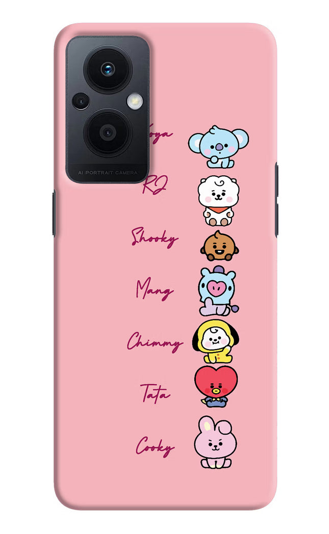 BTS names Oppo F21 Pro 5G Hard Case Back Cover by Casekaro