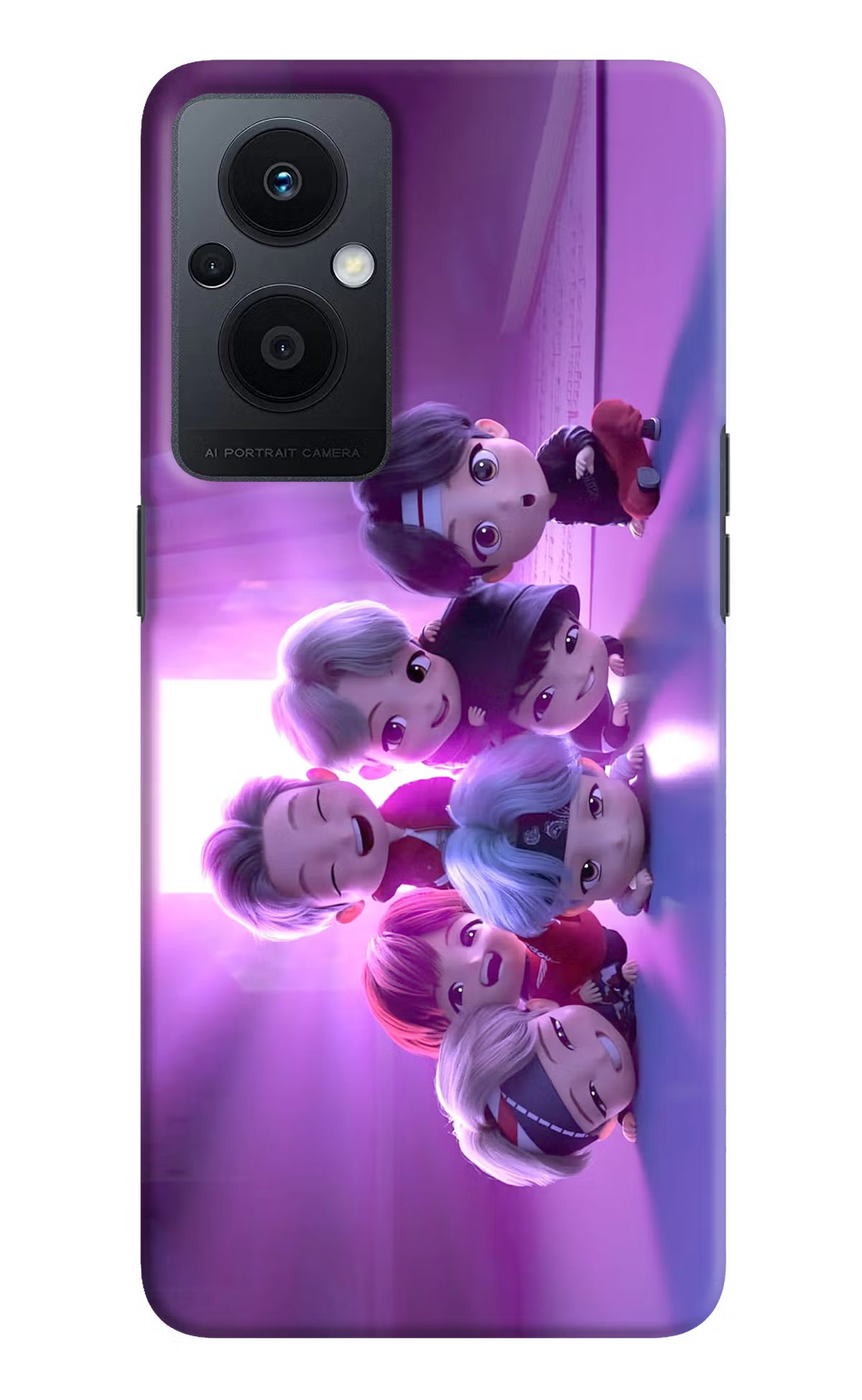 BTS Chibi Oppo F21 Pro 5G Hard Case Back Cover by Casekaro