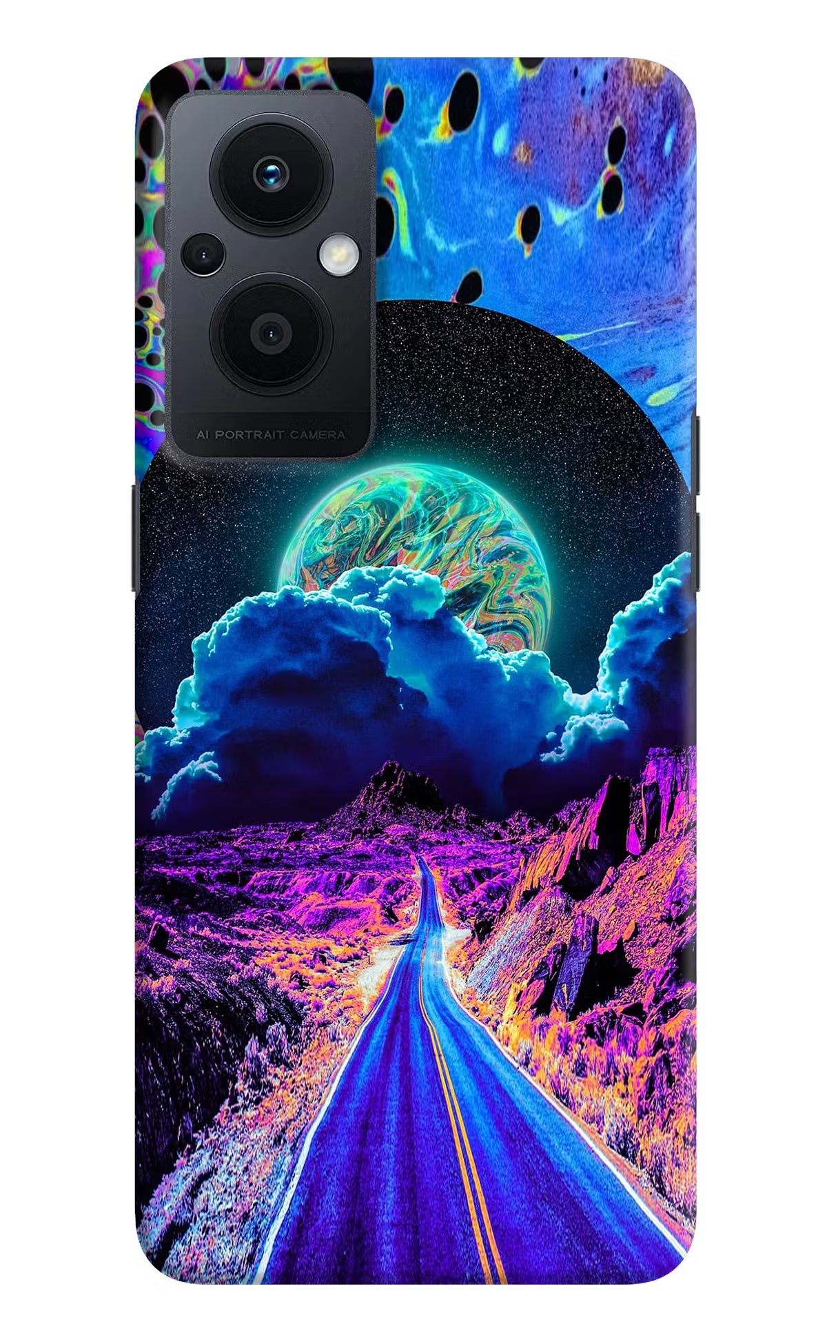 Psychedelic Painting Oppo F21 Pro 5G Hard Case Back Cover by Casekaro