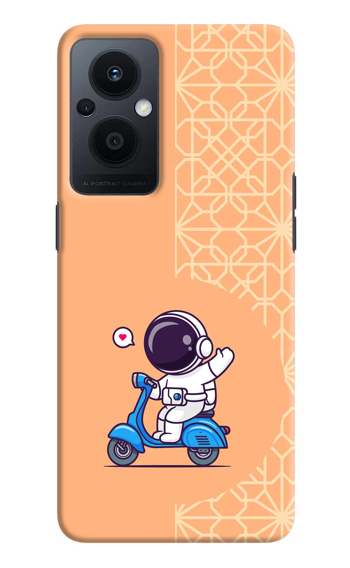 Cute Astronaut Riding Oppo F21 Pro 5G Hard Case Back Cover by Casekaro