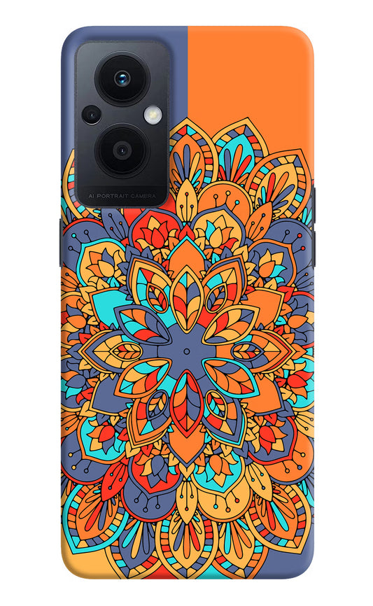 Color Mandala Oppo F21 Pro 5G Hard Case Back Cover by Casekaro