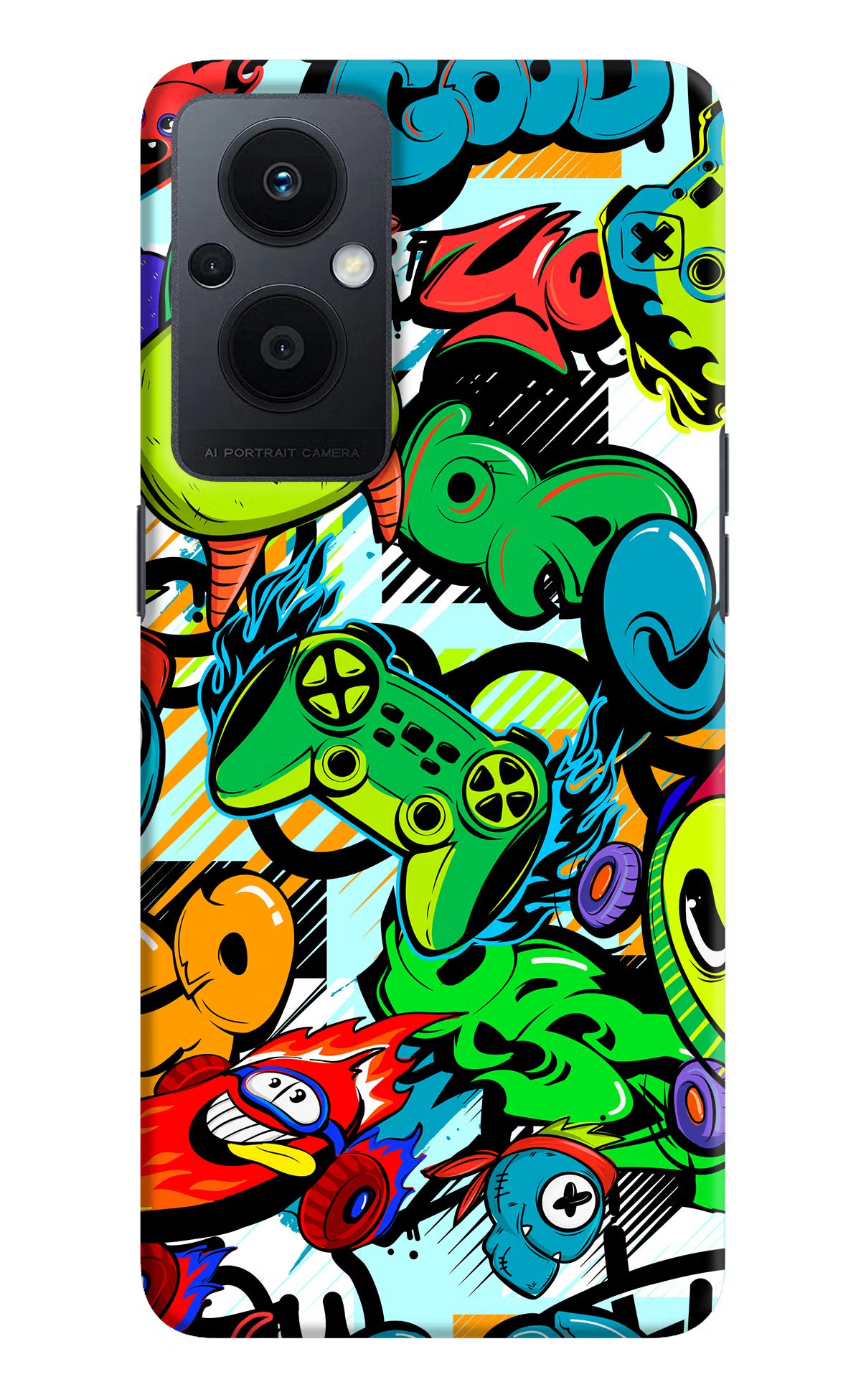 Game Doodle Oppo F21 Pro 5G Hard Case Back Cover by Casekaro